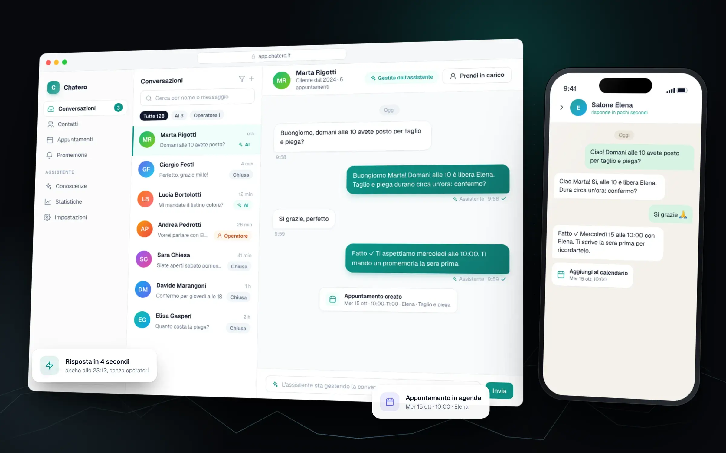 Chatero: Assistente AI per WhatsApp
